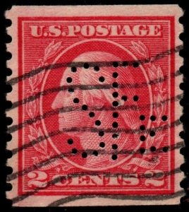 U.S. #491 Used SFE Railroad Perfin w/ PSE XF-90 Cert