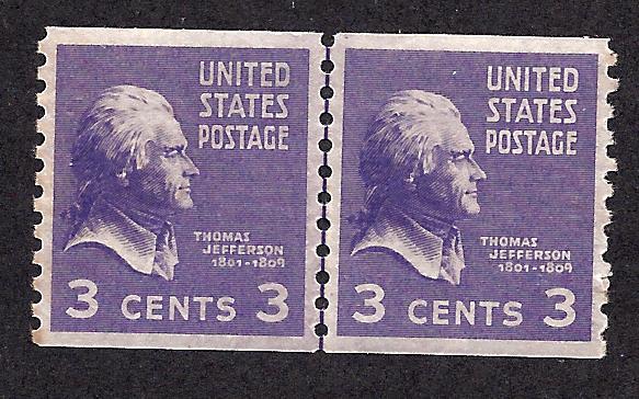 842 Mint,OG,NH... Line Pair... SCV $2.00