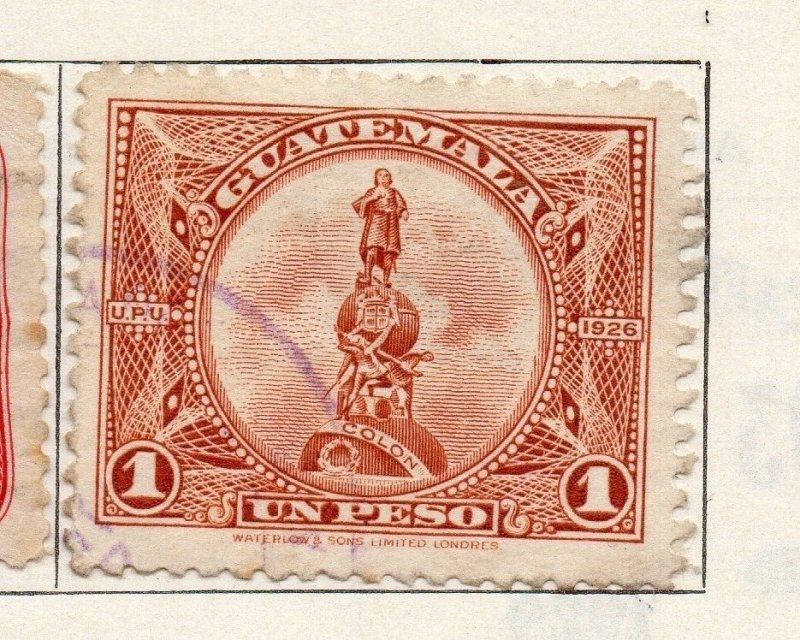 Guatemala 1926 Early Issue Fine Used 1P. 100945