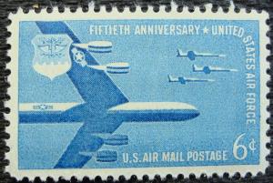 US #C49 MNH Single, Air Force, SCV $.25 L16