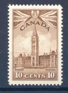 Canada 10c Brown SG383 Mounted mint