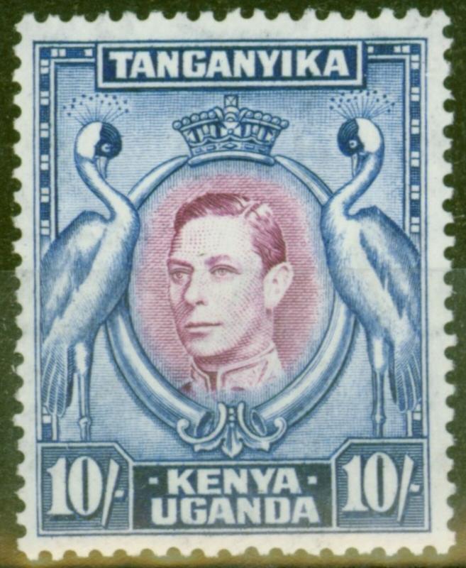 KUT 1944 10s Purple & Blue SG149b P.13.25 x 13.75 V.F Very Lightly Mtd Mint