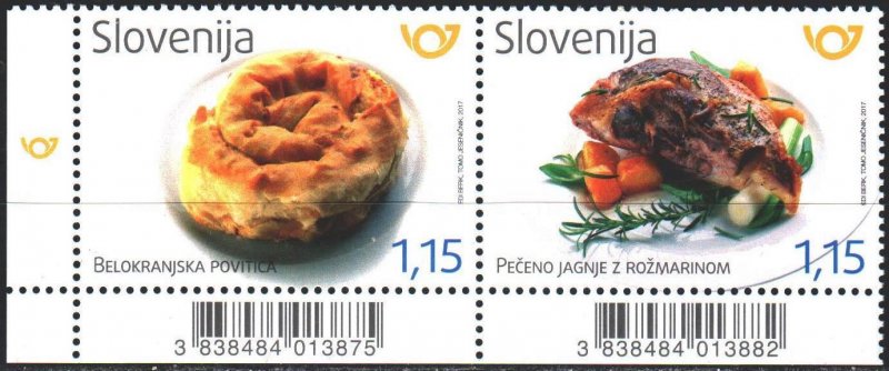 Slovenia. 2017. 1277-78. Food, gastronomy, pastries, fries. MNH.