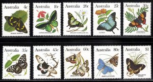 Australia - Scott # 872-80 VF MNH