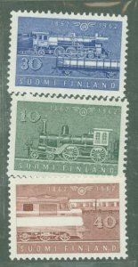 Finland #388-90 Unused Single (Complete Set) (Train)