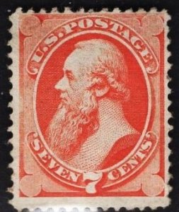 US Stamp #149 7c Vermillion Stanton USED SCV $100