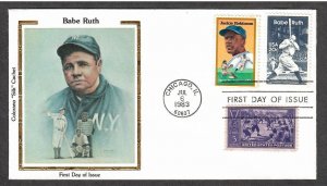 US # 2046 , HOF Babe Ruth , Colorano Silk Combo FDC - I Combine S/H