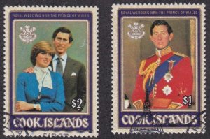 Cook Islands # 659-660, Royal Wedding - Princess Diana, Used