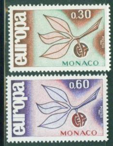 MONACO Scott 616-617 MNH** Europa 1965 stamp set