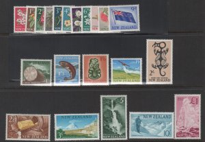 NEW ZEALAND 1960-66 #333-52 set of 21 VFNH