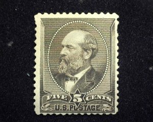 HS&C: Scott #205 Glazed gum and missing perf. Mint F NH US Stamp