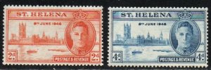 St. Helena Sc #128-129 Mint Hinged