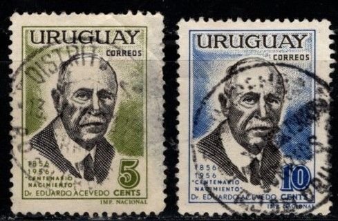 Uruguay - #630 - 631 Eduardo Acevedo set/2  - Used