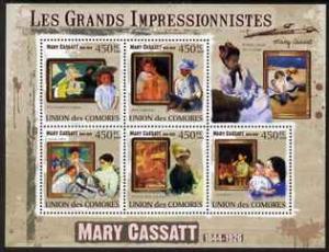 Comoro Islands 2009 Impressionists - Mary Cassatt perf sh...