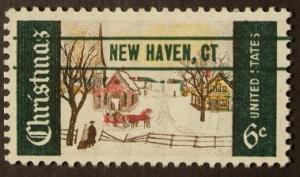 # 1384 MNH 6c Christmas, precancelled  NEW HAVEN, CT (6462)