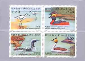 Hong Kong China Scott #1052-1055 waterfowl birds engraved by Czeslaw Slania