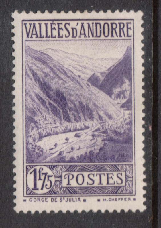 French Andorra #54 VF Mint