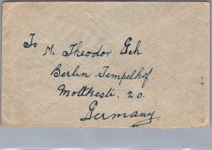 1929 Basrah Iraq Air mail Vintage Cover to Berlin Germany