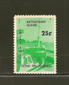 Rattlesnake Island Local Post 25Cents Stamp MNH