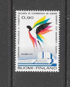 BIRDS - FINLAND #578 SWALLOWS MNH