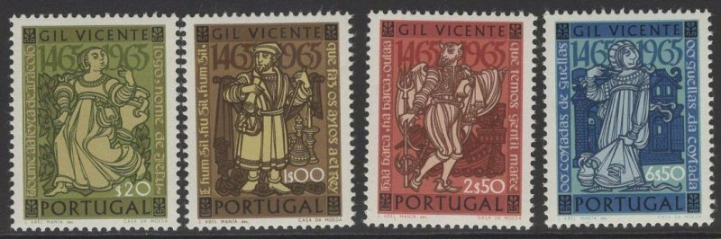 PORTUGAL SG1282/5 1965 500th ANNIV OF GIL VICENTE(POET) MNH 