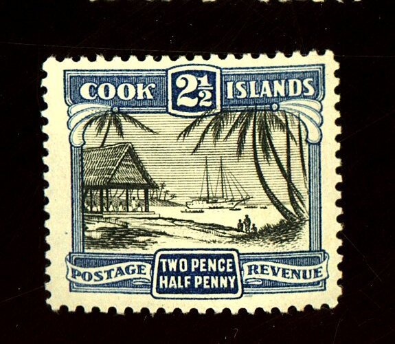 COOK ISLANDS #87 MINT FVF OG HR Cat $18