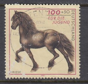 Germany 1997 Sc#B815 Friesian (Equus ferus caballus) Used