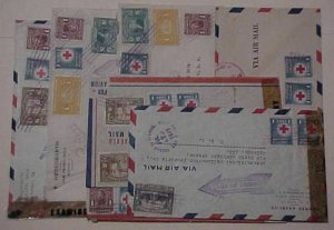 HONDURAS 7 CENSORED COVERS MOSTLY AIR TO USA