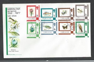 Gibraltar 1977 set first day covers sc  340-355