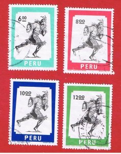 Peru #634-637   VF used   Messenger    Free S/H