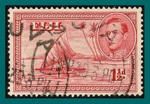 Fiji 1938 Camakua Canoe, 1.5d used  #119,SG251