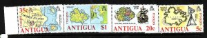Antigua-Sc#379-82-unused NH set-id2-Maps-1975-