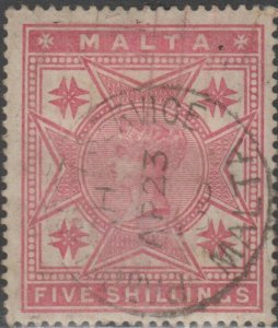 Malta USED  Scott @ 14 ( z2 ) Maltese Cross Valued $ 95.00