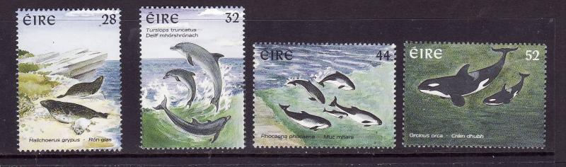 Ireland-Sc#1049-52-unused NH set-Marine Mammals-1997-