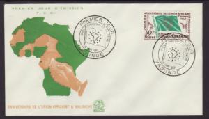 Cameroun 373 Flag 1962 U/A FDC