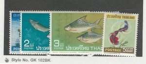 Thailand, Postage Stamp, #464-467 Mint NH, 1967 Fish