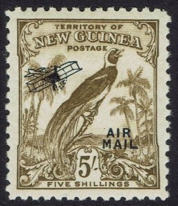 NEW GUINEA 1932 UNDATED BIRD AIRMAIL 5/-