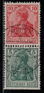 Germany Scott # 83, 82, used, se-tenant, Mi# S5af