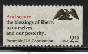 2358 * AND SECURE ~ CONSTITUTION * U.S. Postage BOOKLET SINGLE MNH