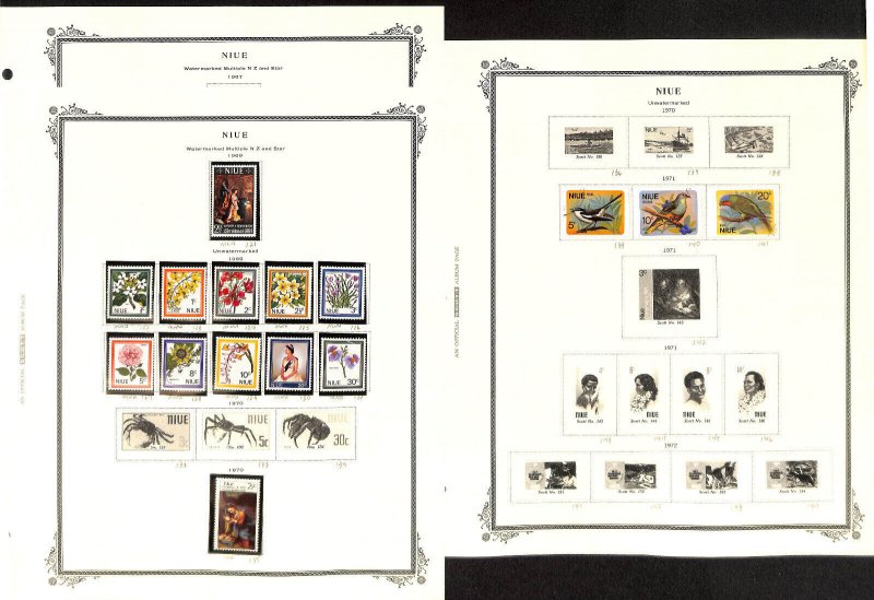 Niue Stamp Collection on 100 Scott Specialty Pages, 1902-1998