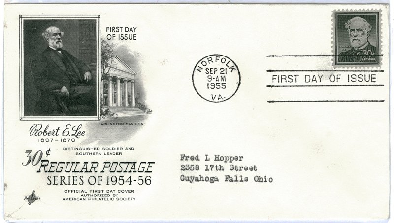 Scott 1049 Robert E Lee Liberty Issue First Day Cover