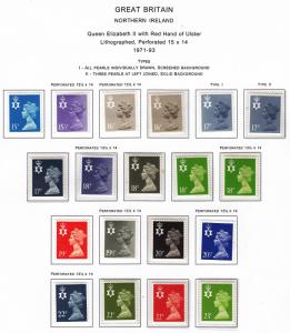 Great Britain Machin, Ireland, mixed cancellations, dark scan