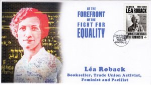 CA23-029, 2023, Lea Roback, First Day of Issue, Pictorial Postmark,Feminist, Que