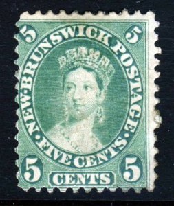 NEW BRUNSWICK CANADA Queen Victoria 1860 5 Cents Yellow-Green SG 14 MINT