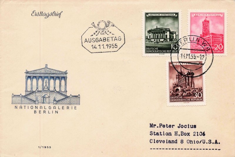 GERMANY  DDR 1955 YEAR SET OF FDC  231//277, B27  NO 271