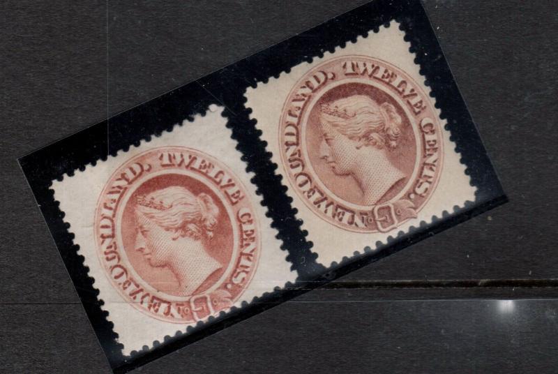 Newfoundland #28 - #29 Very Fine Mint Original Gum Hinged Duo