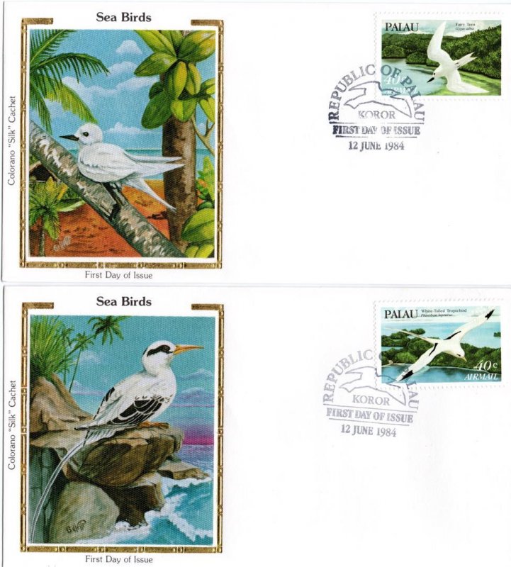 Palau - 1984 Sea Birds Silk Cover Set