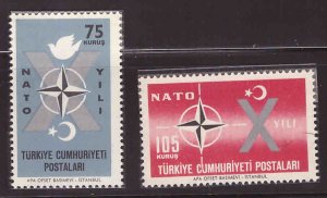 TURKEY Scott 1545-1546 MH* NATO set