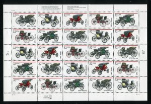 3019 - 3023 Antique Autos Automobiles Sheet of 20 32¢ stamps MNH 1995