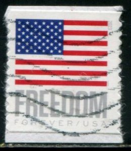 5789A US (63c) Freedom Flag SA BCA coil sgl, used on paper